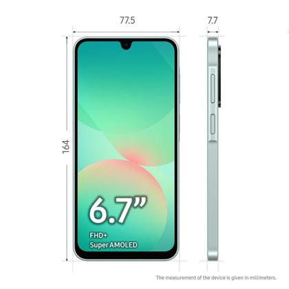 Imagem de Celular Samsung Galaxy A26 5G 256GB, 8GB RAM, Câmera de 50MP, IP67, Tela Super AMOLED 6.7", NFC