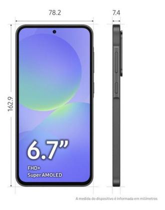 Imagem de Celular Samsung Galaxy A36 5G 256GB, 6GB RAM Câmera 50MP IP67 Super AMOLED 6.7" Recursos AI Preto