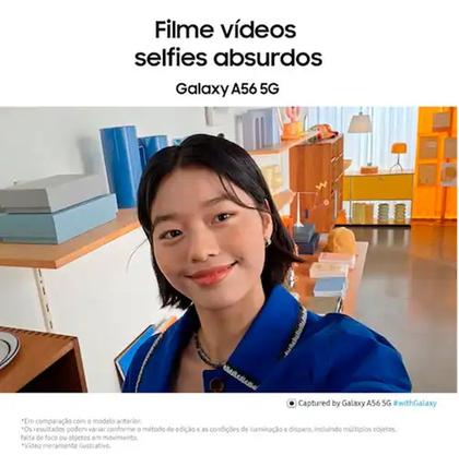 Imagem de CELULAR SAMSUNG GALAXY A56 5G SMA566E DUAL SIM DE 256GB 8GB RAM DE 6.7 50 plus 12 plus 5MP 12MP AWESOME LIGHTGRAY