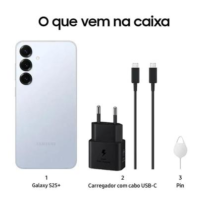 Celular Samsung Galaxy S25+ 5G, 512GB, 12GB RAM, Câmera Tripla de