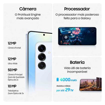 Imagem de Celular Samsung Galaxy S25 5G Verde, 256GB, 12GB RAM e Câmera Tripla de 50MP + 12MP +10MP