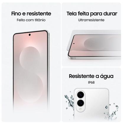 Imagem de Celular Samsung Galaxy S25 Edge 5G Titânio Prata, 512GB, 12GB RAM e Câmera Dupla de 200MP + 12MP