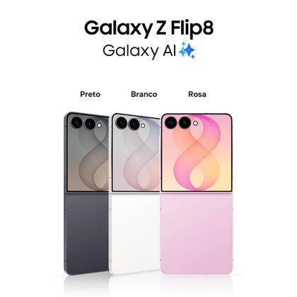 Celular Samsung Galaxy Z Flip8, 256GB, 12GB RAM, 6.9