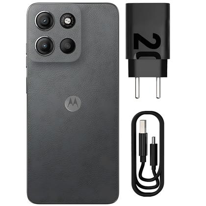 Imagem de Celular Smartphone Motorola Moto G15 4G 256gb 4Gb RAM e 8Gb RAM Boost XT2521 Cam 50mpx 5200Mah Tela FHD 6.7 NFC Grafite