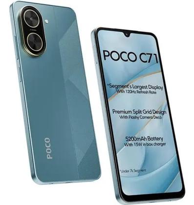 未使用に近い　POCO C71 　64GB青色 スマートフォン本体 Celular Xiaomi Poco C71 64GB 3GB RAM Tela 6.8