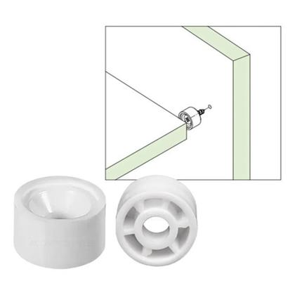 Imagem de Cem Suporte Prateleira 10x15 Redondo Queijinho Branco