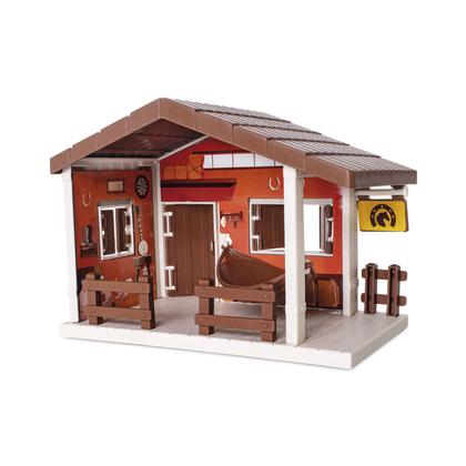 Imagem de Cenário De Faroeste Brinquedo Playset Com Casinha E Cavalo - Samba Toys