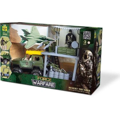 Imagem de Cenario Tematico (playset) Forte Militar C/BONECO e Jipe