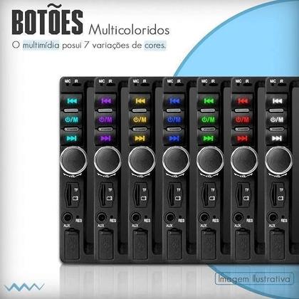 Imagem de Cental Multimídia Mp5 Com Tela De 7 Pols 2Din Bluetooth 7018