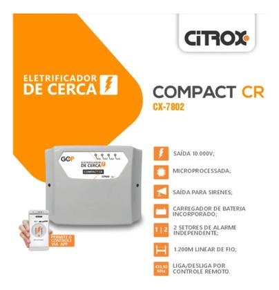 Imagem de Central Cerca Elétrica Choque Shock Gcp Ppa Compact Cr + Módulo Wifi Wi-Fi Acesso Remoto APP IOS Android