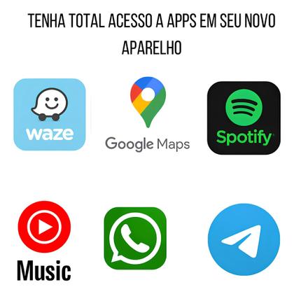 Imagem de Central Mp5 Mr7070 Android Auto Carplay Via Cabo + Moldura e Camera De Ré