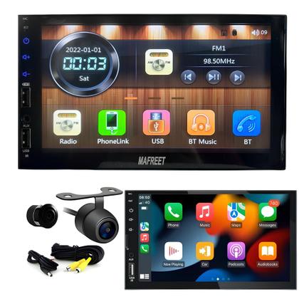 Imagem de Central Mp5 Mr7070 Android Auto Carplay Via Cabo + Moldura e Camera De Ré