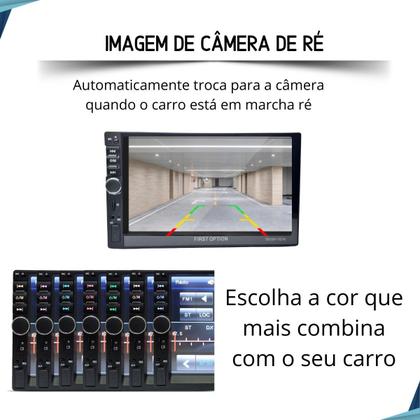 Imagem de Central Multimidia 1 Din 7 Polegadas + Câmera de Ré Onix 2012 2013 2014 2015 2016 2017 2018 2019 2020