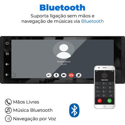 Imagem de Central Multimídia 1 Din Mp6 Android Auto & Carplay Touch