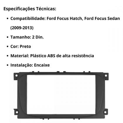Imagem de Central Multimídia 2 Din Mp5 Ford Focus Hatch Câmera Moldura