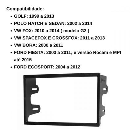 Imagem de Central Multimídia 2 Din Mp5 Polo Hatch Câmera Moldura