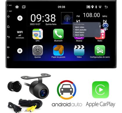 Central Multimidia 7 Polegadas 2gb 64gb Android 13 Carplay Android Auto ...