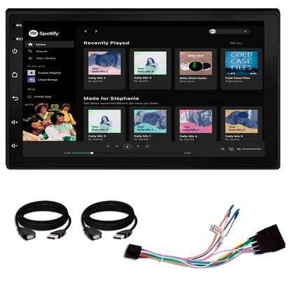 Imagem de Central Multimídia 7" Polegadas Car Play/Android Auto - JR8 + Câmera de Ré Universal Borboleta