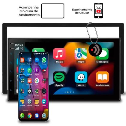 Imagem de Central Multimídia 7" Polegadas Onix Prisma Cobalt Spin CarPlay/Android Auto  Moldura Câmera de Ré