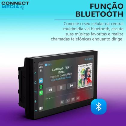 Imagem de Central Multimídia 7 polegadas Universal Mp5 CarPlay Android Auto Espelhamento Android IOS + Câmera de Ré Borboleta