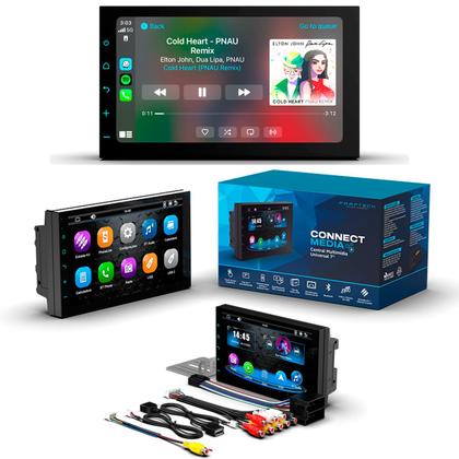 Imagem de Central Multimídia 7 polegadas Universal Mp5 CarPlay Android Auto Espelhamento Android IOS + Câmera de Ré Borboleta