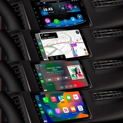Imagem de Central Multimídia 7 polegadas Universal Mp5 CarPlay Android Auto Espelhamento Android IOS + Câmera de Ré Borboleta