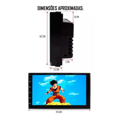 Imagem de Central Multimidia 7pol QuadCore 2GB 32GB Android Auto Carplay Espelhamento