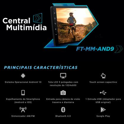 Imagem de Central Multimídia Android 10 Espelhamento Tela 9 Polegadas