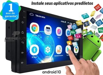 Imagem de Central Multimídia Android 11 Espelhamento IOS Android 7 Poleg Taytech T100