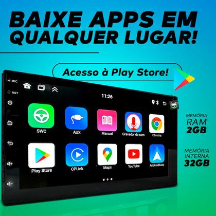 Imagem de Central Multimidia Android 13 2GB 7 Pol Carplay e Android Auto