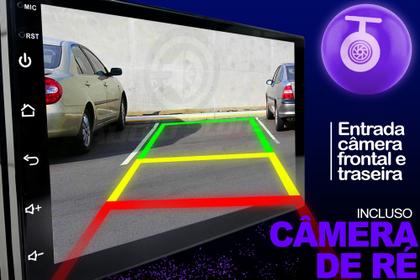 Imagem de Central Multimidia  Android E Carplay + Camera + Moldura Onix Joy Prisma Cobalt Spin