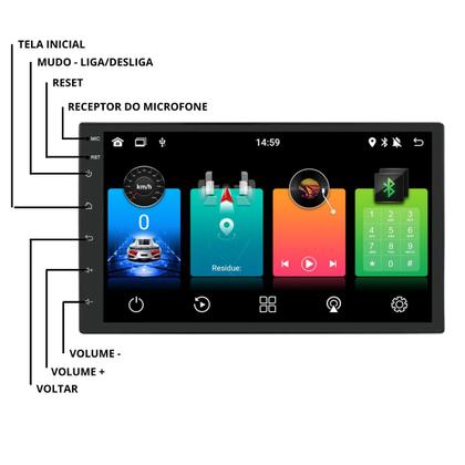 Imagem de Central Multimídia Android Jeep Renegade 2016-2021 S/ Comando de Volante