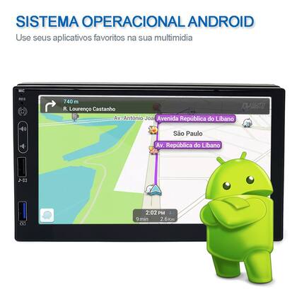 Imagem de Central Multimídia Android Kia Picanto 2012 2013 2014 2015 Bluetooth USB 7 Polegadas Touch Espelhamento Android Auto Carplay