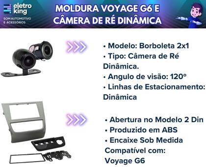 Imagem de Central Multimídia Com Moldura 2 Din Voyage G6 + Câmera Ré