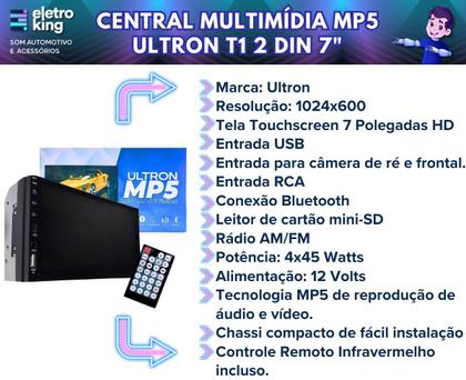 Imagem de Central Multimídia Com Moldura 2 Din Voyage G6 + Câmera Ré