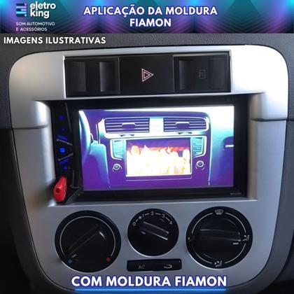 Imagem de Central Multimídia Espelhamento P/ Gol G4 e Moldura Prata