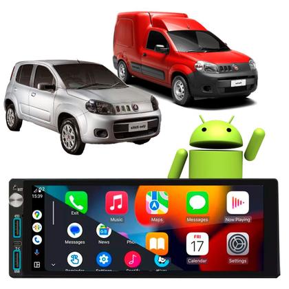 Imagem de Central Multimídia Fiat Uno Fiorino 2011-2019 1 Din Android-Auto Carplay