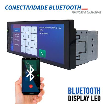 Imagem de Central Multimídia Kia Sorento 2004 2005 2006 2007 2008 Bluetooth USB 1 Din Touch Espelhamento Android Auto Carplay