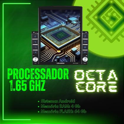 Imagem de Central Multimídia Modelo Tesla 9,7'' Octa Core Chip 4g 64GB Android 14 GPS WIFI Top de Linha