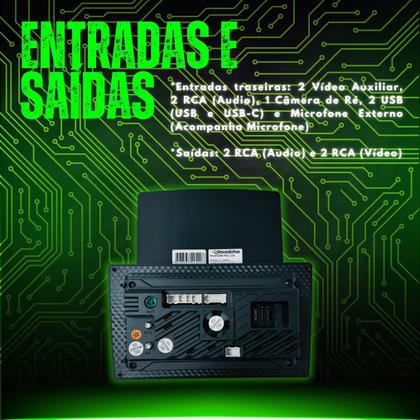 Imagem de Central Multimídia Modelo Tesla 9,7'' Octa Core Chip 4g 64GB Android 14 GPS WIFI Top de Linha