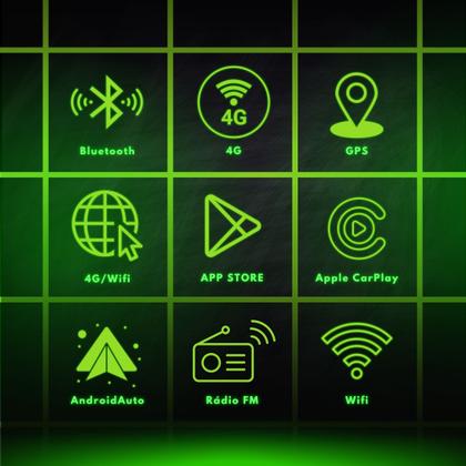 Imagem de Central Multimídia Modelo Tesla 9,7'' Octa Core Chip 4g 64GB Android 14 GPS WIFI Top de Linha