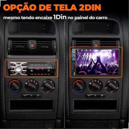 Imagem de Central Multimídia MP5 1 Din 7 Polegadas Gol 1980..1990.. 2000 2001 2002 2003 2004 até 2022