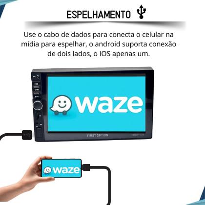 Imagem de Central Multimídia MP5 1 Din 7 Polegadas Honda Fit 2001 2002 2003 2004 2005 2006 2007 até 2021