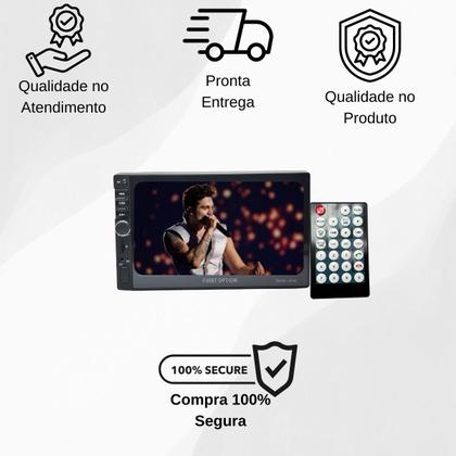 Imagem de Central Multimídia MP5 1 Din 7 Polegadas Onix 2012 2013 2014 2015 2016 2017 2018 2019 2020