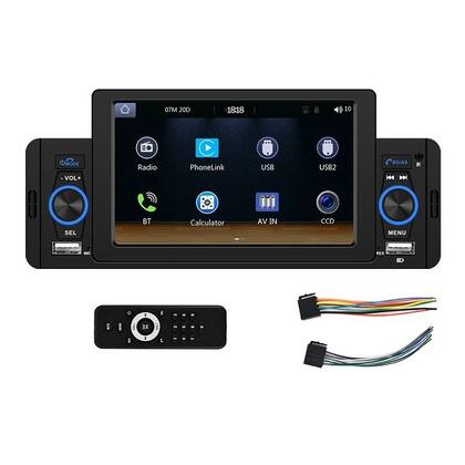 Imagem de Central Multimidia MP5 1Din 5 Polegadas, Bluetooth, USB, Espelha o Celular