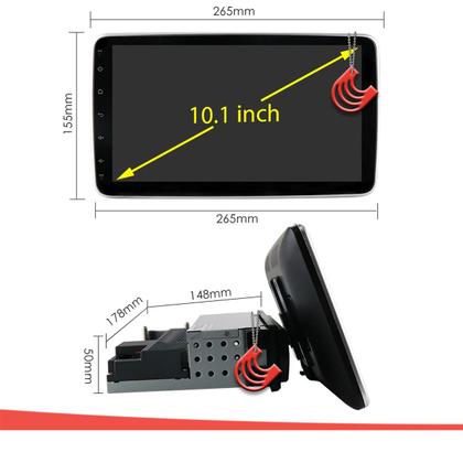 Imagem de Central Multimidia Mp5 1din Tela Android CarPlay AndroidAuto Espelhamento Bluetooth H-tech HT-9300CA