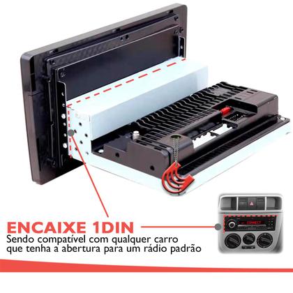 Imagem de Central Multimidia Mp5 1din Tela Android CarPlay AndroidAuto Espelhamento Bluetooth H-tech HT-9300CA