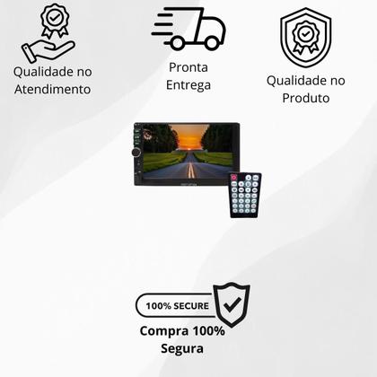 Imagem de Central Multimídia MP5 2 Din 7 Polegadas Modelo Universal