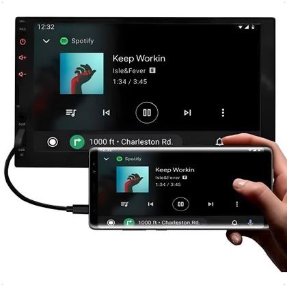Imagem de Central Multimídia MP5 2 Din 7" USB/SDCARD/AUX/BT/Espelhamento IOS e Android Full Touch H-Tech - HT-3000