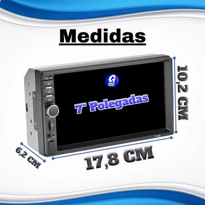 Imagem de Central Multimídia Mp5 2 Din Ios Android Auto Carplay Tela 7